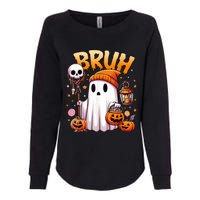 Bruh Ghost Halloween Cute Ghost Trick Or Treat Candy Womens California Wash Sweatshirt