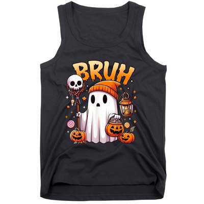 Bruh Ghost Halloween Cute Ghost Trick Or Treat Candy Tank Top