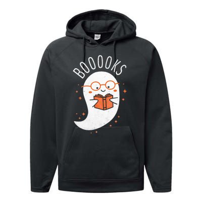 Booooks Ghost Halloween Teacher Book Library Reading Performance Fleece Hoodie