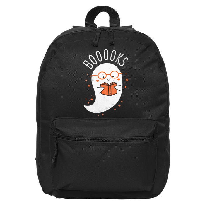 Booooks Ghost Halloween Teacher Book Library Reading 16 in Basic Backpack