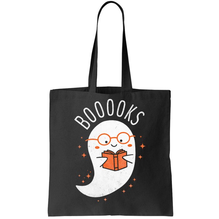 Booooks Ghost Halloween Teacher Book Library Reading Tote Bag