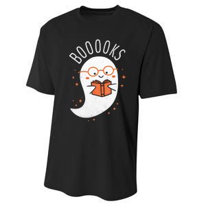 Booooks Ghost Halloween Teacher Book Library Reading Performance Sprint T-Shirt