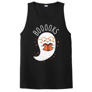 Booooks Ghost Halloween Teacher Book Library Reading PosiCharge Competitor Tank