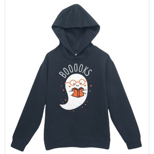 Booooks Ghost Halloween Teacher Book Library Reading Urban Pullover Hoodie