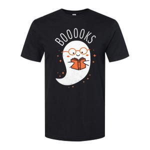 Booooks Ghost Halloween Teacher Book Library Reading Softstyle CVC T-Shirt