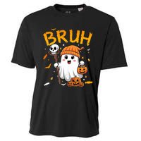 Bruh Ghost Halloween Cute Ghost Candy Funny Halloween Cooling Performance Crew T-Shirt