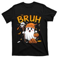 Bruh Ghost Halloween Cute Ghost Candy Funny Halloween T-Shirt