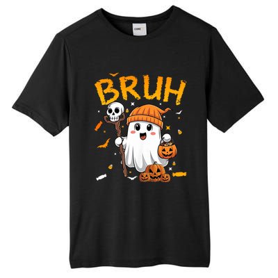 Bruh Ghost Halloween Cute Ghost Candy Funny Halloween Tall Fusion ChromaSoft Performance T-Shirt