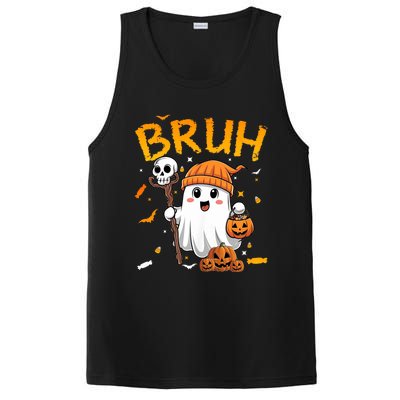 Bruh Ghost Halloween Cute Ghost Candy Funny Halloween PosiCharge Competitor Tank