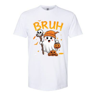 Bruh Ghost Halloween Cute Ghost Candy Funny Halloween Softstyle CVC T-Shirt