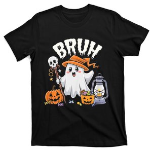 Bruh Ghost Halloween Cute Ghost Candy Funny T-Shirt