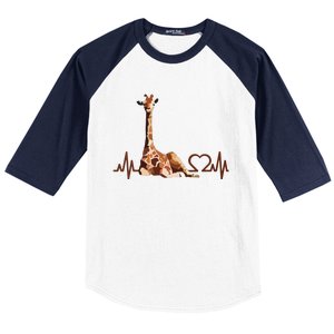 Birthday Giraffe Heartbeat Shirts For Woman Man Baseball Sleeve Shirt