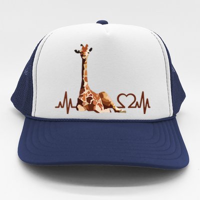 Birthday Giraffe Heartbeat Shirts For Woman Man Trucker Hat