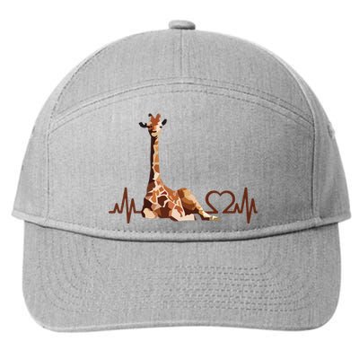 Birthday Giraffe Heartbeat Shirts For Woman Man 7-Panel Snapback Hat