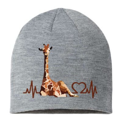 Birthday Giraffe Heartbeat Shirts For Woman Man Sustainable Beanie