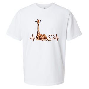 Birthday Giraffe Heartbeat Shirts For Woman Man Sueded Cloud Jersey T-Shirt