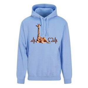 Birthday Giraffe Heartbeat Shirts For Woman Man Unisex Surf Hoodie