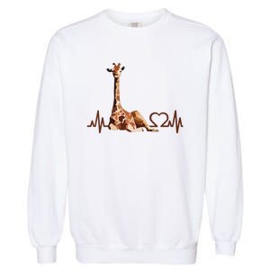 Birthday Giraffe Heartbeat Shirts For Woman Man Garment-Dyed Sweatshirt