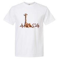 Birthday Giraffe Heartbeat Shirts For Woman Man Garment-Dyed Heavyweight T-Shirt