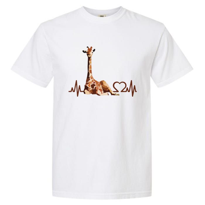 Birthday Giraffe Heartbeat Shirts For Woman Man Garment-Dyed Heavyweight T-Shirt