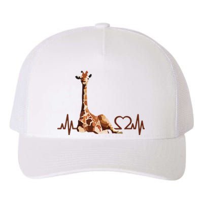 Birthday Giraffe Heartbeat Shirts For Woman Man Yupoong Adult 5-Panel Trucker Hat