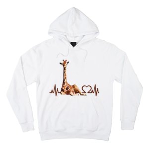 Birthday Giraffe Heartbeat Shirts For Woman Man Hoodie