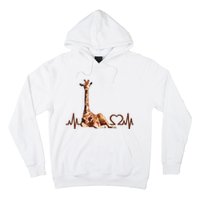 Birthday Giraffe Heartbeat Shirts For Woman Man Hoodie