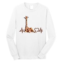 Birthday Giraffe Heartbeat Shirts For Woman Man Long Sleeve Shirt