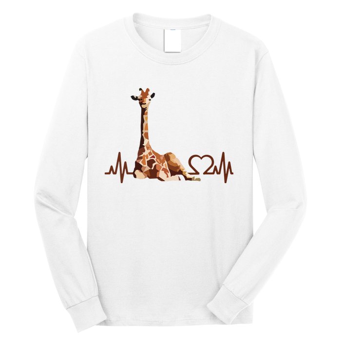 Birthday Giraffe Heartbeat Shirts For Woman Man Long Sleeve Shirt