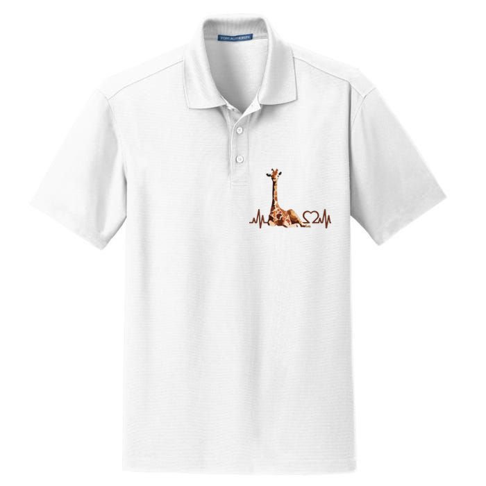 Birthday Giraffe Heartbeat Shirts For Woman Man Dry Zone Grid Polo