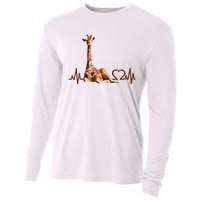 Birthday Giraffe Heartbeat Shirts For Woman Man Cooling Performance Long Sleeve Crew