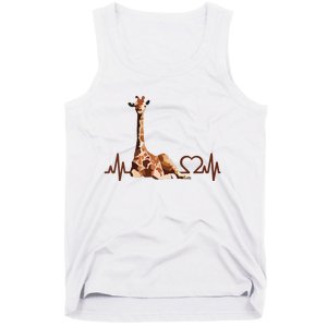 Birthday Giraffe Heartbeat Shirts For Woman Man Tank Top