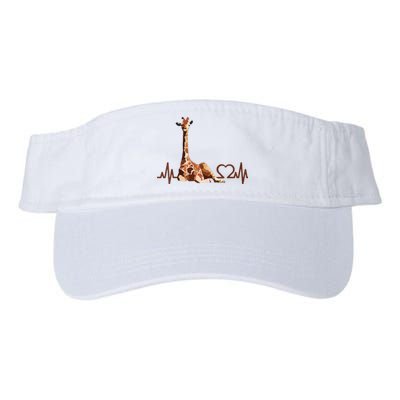 Birthday Giraffe Heartbeat Shirts For Woman Man Valucap Bio-Washed Visor