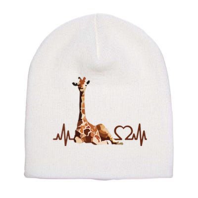 Birthday Giraffe Heartbeat Shirts For Woman Man Short Acrylic Beanie