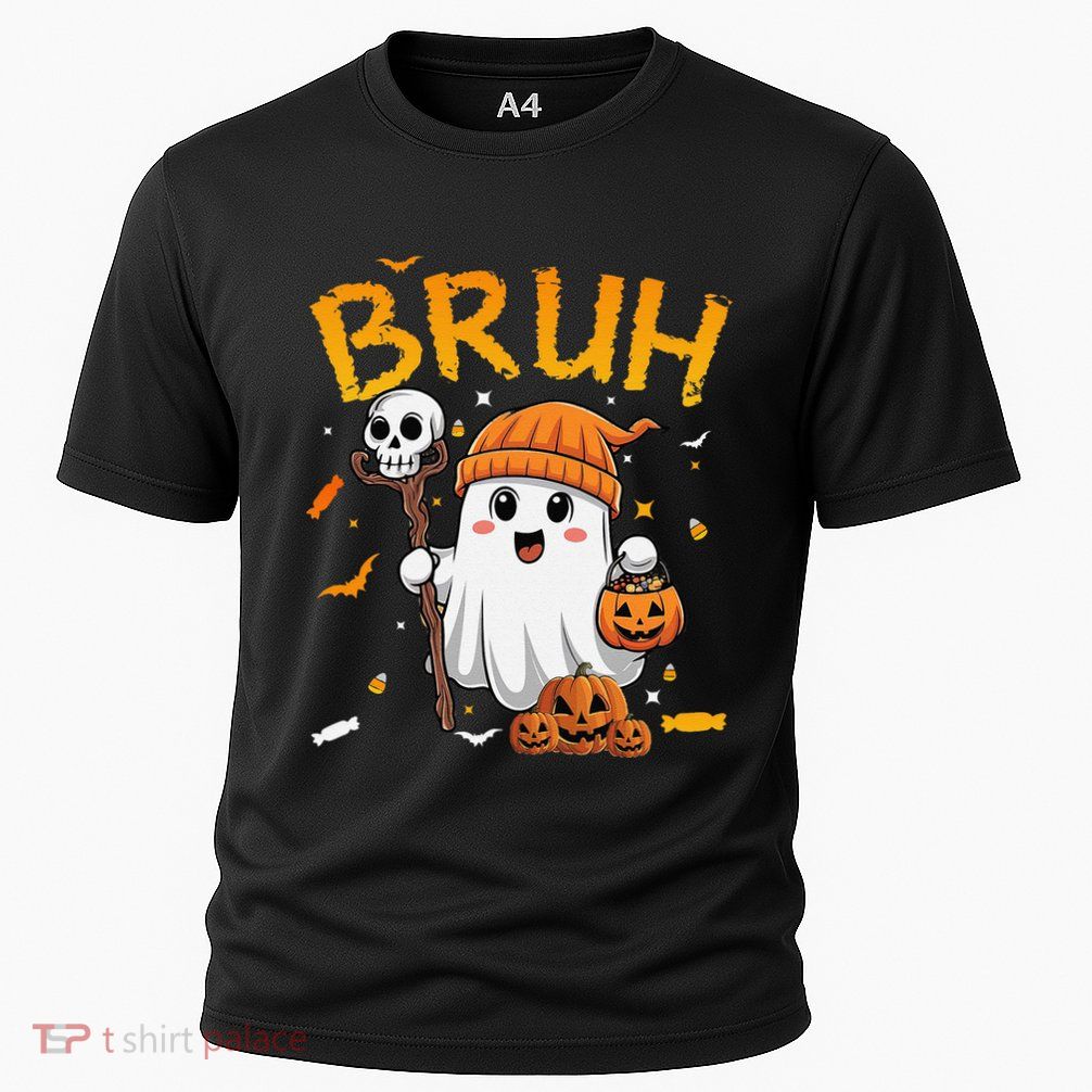 Bruh Ghost Halloween Cute Ghost Candy Funny Halloween Performance Shirt