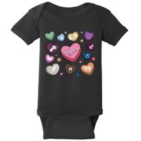 Birthday Groovy Heart Taylor First Name Personalized Baby Bodysuit