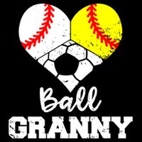 Ball Granny Heart Funny Baseball Softball Soccer Granny Gift Impact Tech Backpack