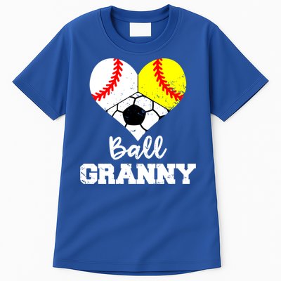 Ball Granny Heart Funny Baseball Softball Soccer Granny Gift Tall T-Shirt