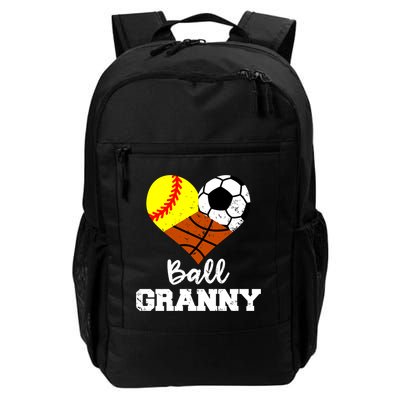 Ball Granny Heart Funny Softball Soccer Basketball Granny Gift Backpack