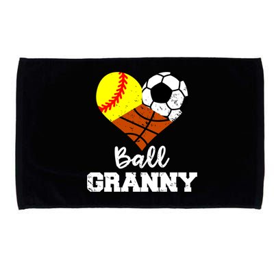 Ball Granny Heart Funny Softball Soccer Basketball Granny Gift Microfiber Hand Towel
