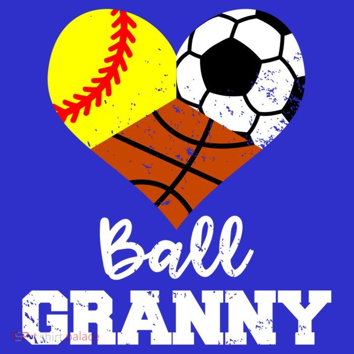 Ball Granny Heart Funny Softball Soccer Basketball Granny Gift Premium T-Shirt