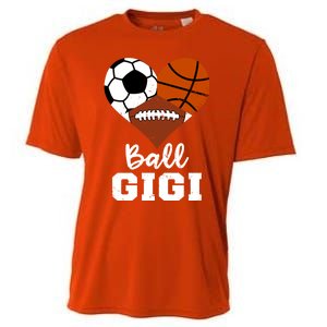 Ball Gigi Heart Funny Soccer Basketball Football Gigi Gift Cooling Performance Crew T-Shirt