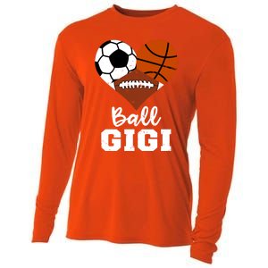 Ball Gigi Heart Funny Soccer Basketball Football Gigi Gift Cooling Performance Long Sleeve Crew