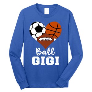 Ball Gigi Heart Funny Soccer Basketball Football Gigi Gift Long Sleeve Shirt