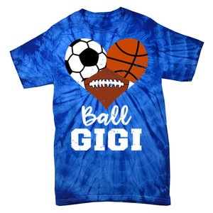 Ball Gigi Heart Funny Soccer Basketball Football Gigi Gift Tie-Dye T-Shirt