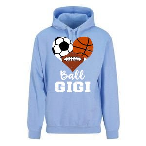 Ball Gigi Heart Funny Soccer Basketball Football Gigi Gift Unisex Surf Hoodie