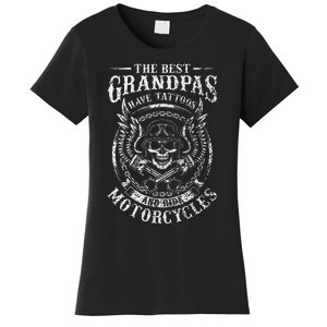 Best Grandpas Have Tattoos And Ride Motorcycles Biker Biking Women's T-Shirt