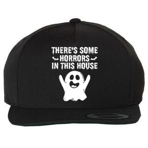 Boo Ghost Halloween Theres Some Horrors In House Vibe Gift Wool Snapback Cap