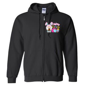 Bunny Gnome Hug Easter Eggs Hunting Happy Easter Day Gift Full Zip Hoodie