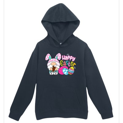 Bunny Gnome Hug Easter Eggs Hunting Happy Easter Day Gift Urban Pullover Hoodie